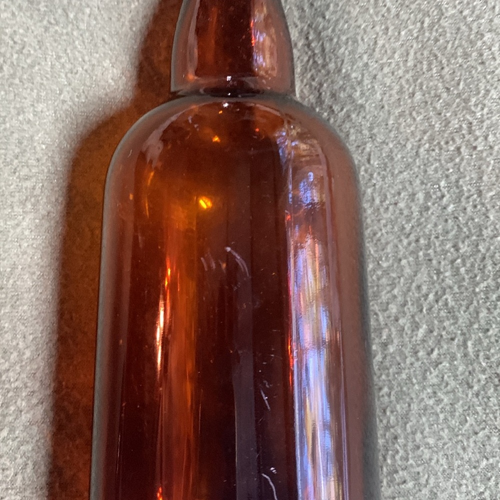 Vintage brown glass bottle. One pint. - Picture 7 of 8